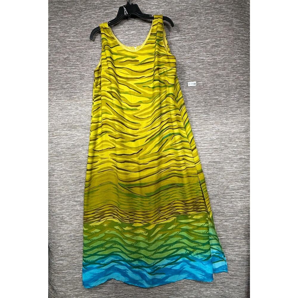 Borcellini Dress Juniors 15/16 Multicolor Animal Print Chiffon Long Maxi